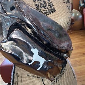 Pink Metallic Silver Fanny Pack